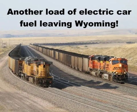 Another load of electric car fuel leaving Wyoming!
