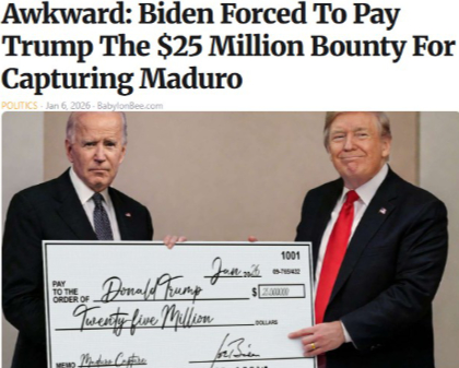 biden forced to pay Trump $25 million Maduro bounty