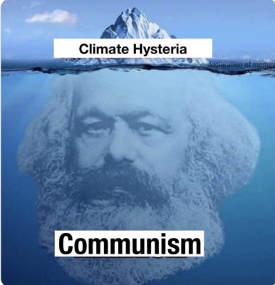 climate change hysteria - communism iceberg