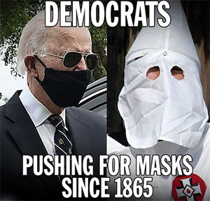 Democrats pushing for masks since 1865