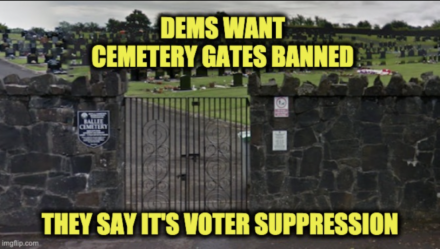 Democrats want cemetery gates banned - voter suppression