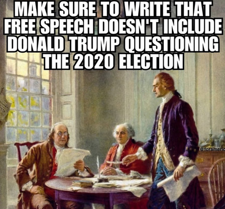 free speech Trump 2020 election