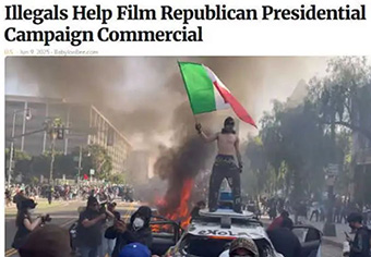 illegal aliens help film Republican campaign commercial