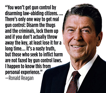 President Reagan on gun control
