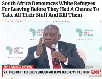 South Africa denounces refugees