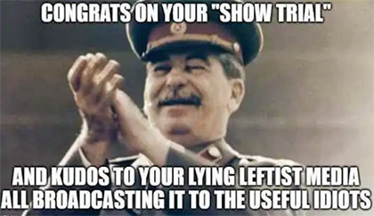 Stalin - congratulations on your show trial