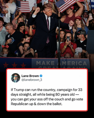 get off the couch vote Trump Republican