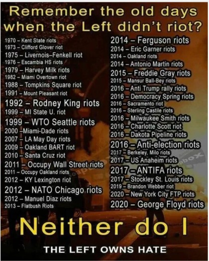 remember when the left didn't riot?