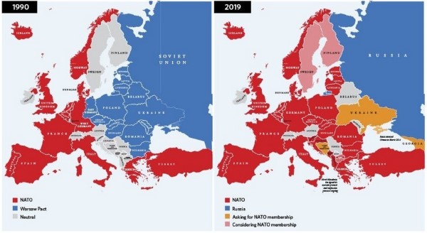 NATO expansion 1990 to 2019