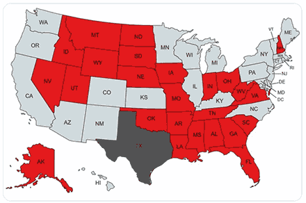 States supporting Texas against Biden border assault January 2024