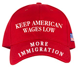 Trump: working to keep American wages low