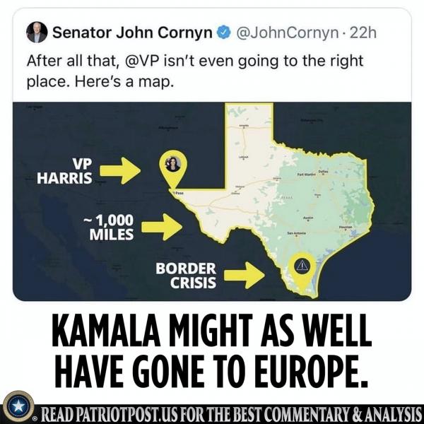  Kamala isn't even going to the right place