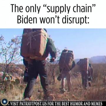 The only supply chain the Biden regime won't disrupt