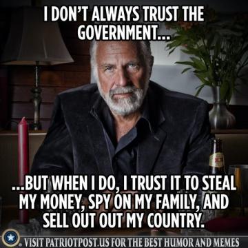 trust the government to spy and steal