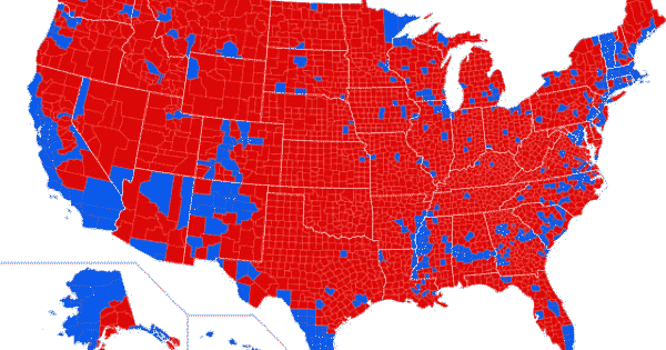 2016 basic electoral map by county 2016 basic electoral map by county